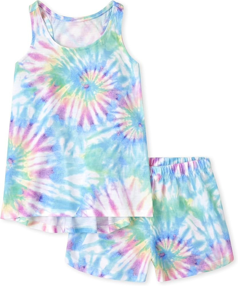 The Children's Place girls Sleeveless Tank Top and Short 2 Piece Pajama Set | Amazon (US)