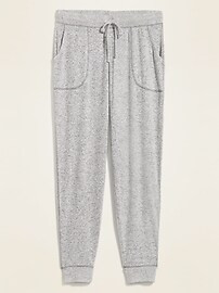 Mid-Rise Plush-Knit Jogger Pajamas for Women | Old Navy (US)