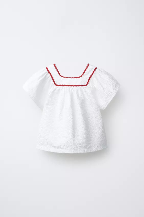 TEXTURED RICKRACK TOP | Zara UK
