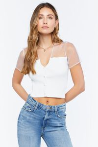 Illusion Sweater-Knit Crop Top | Forever 21 (US)