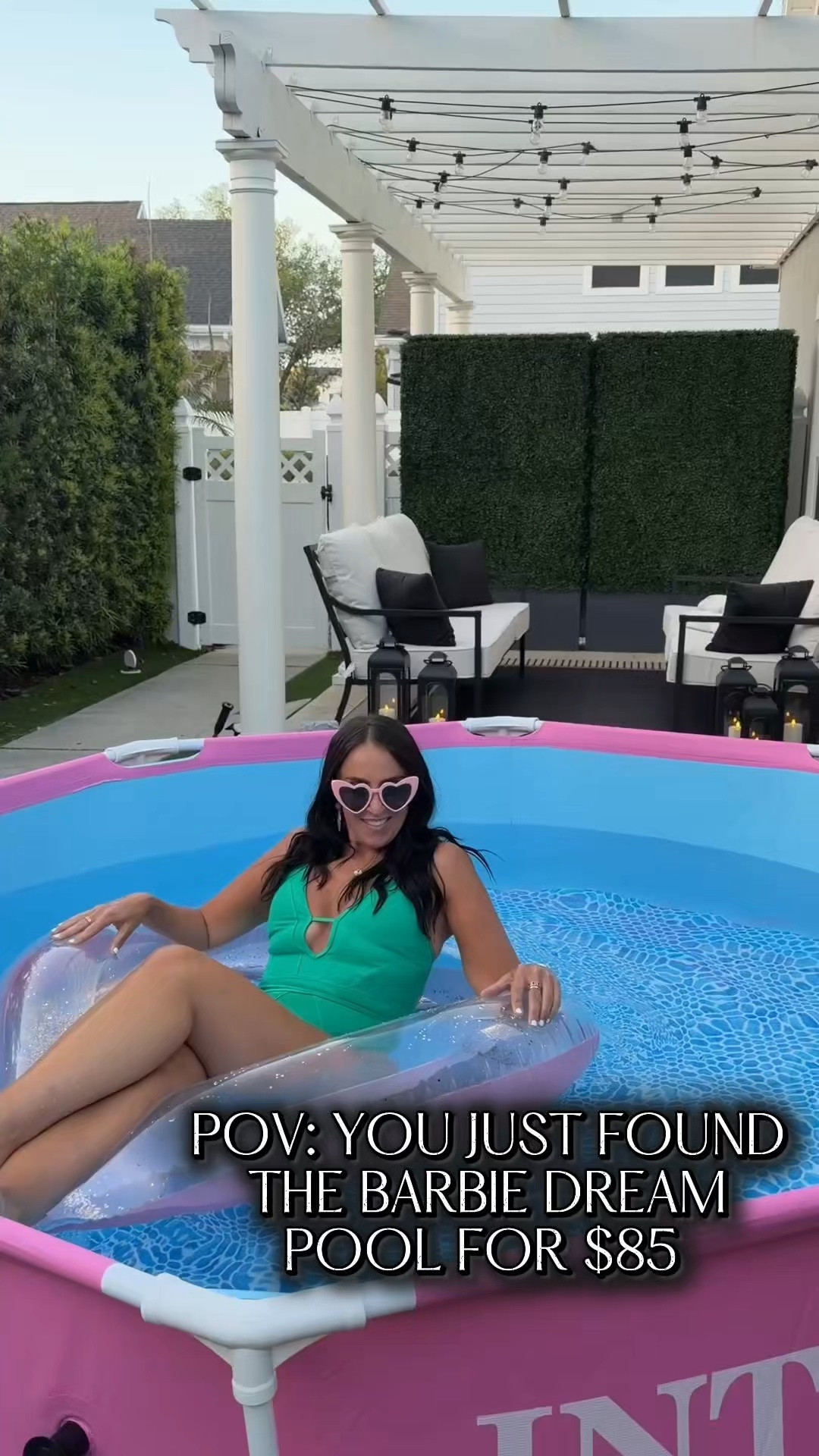 A cute pool for $85 🏊‍♀️ comment summer 🌴 and I’ll send you the details. 

Summer just got a pink makeover! 🎀💦
I was looking for a regular pool and stumbled across this pink pool for $85 😮

It’s 8ft and perfect for tanning, sipping a drink with the girlies, and surviving the heatwave without ruining the backyard aesthetic. ☀️✨ 
 
Some pros ✅
Price: $85 (Total steal!)
Vibe: 10/10 Barbie energy
Setup: Super easy metal frame

#AmazonFinds #PinkAesthetic #SummerEssentials #BarbieCore #PoolParty