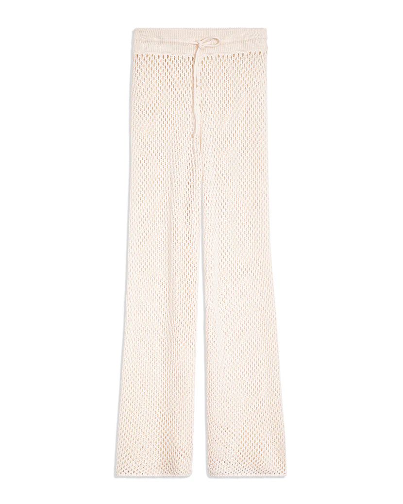 Crochet Drawcord Pant - L Off White | We Wore What