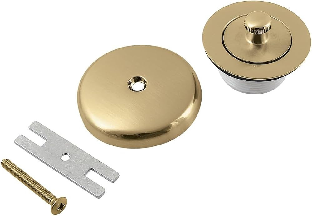 Kingston Brass DLT5301A7 Lift & Turn Tub Drain Kit, Brushed Brass, 3.13 x 3.13 x 2.75 | Amazon (US)
