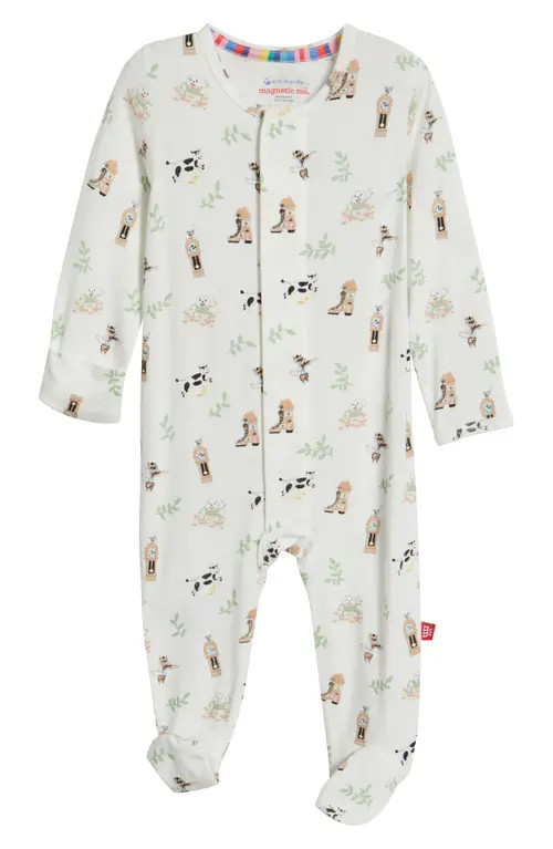 Magnetic Me Introduce Mother Goose Footie in White at Nordstrom, Size 6-9M | Nordstrom