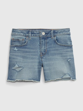 Kids Mid Rise Denim Midi Shorts with Washwell | Gap (US)