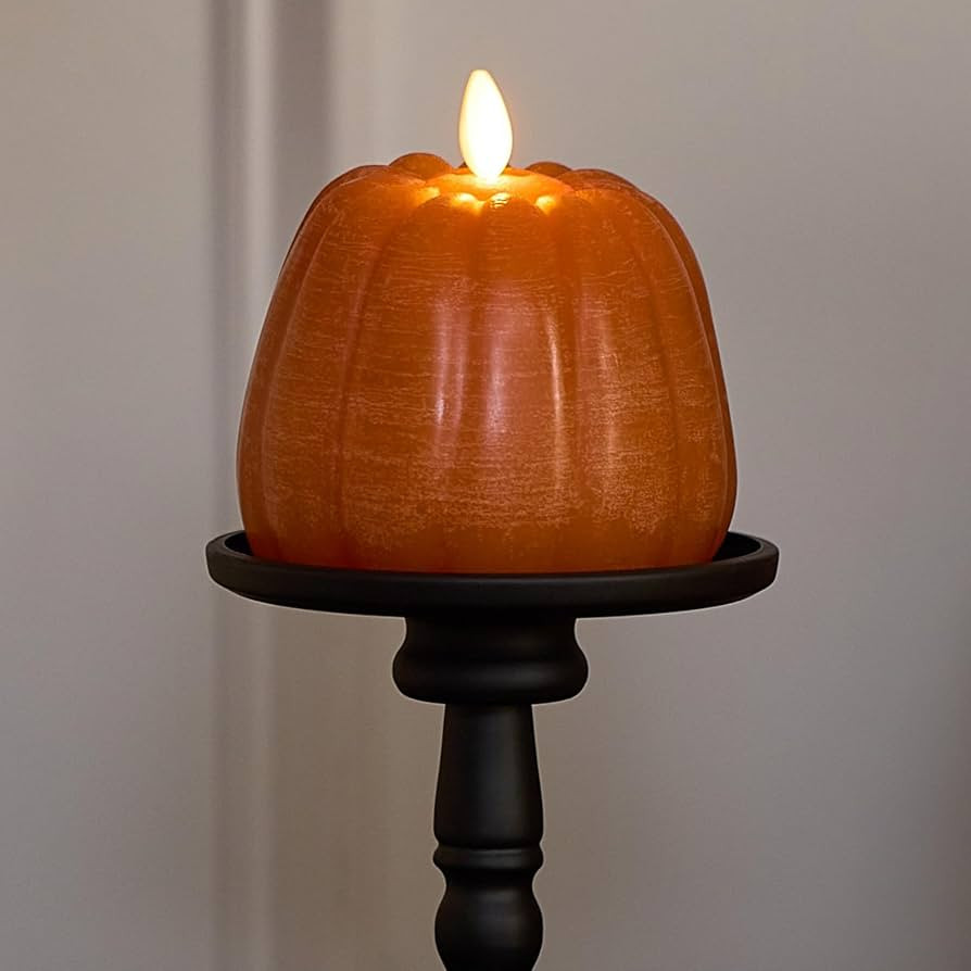 Luminara Flickering Flameless Marmalade Pumpkin Candle, Battery Operated Plug Free Home Indoor De... | Amazon (US)