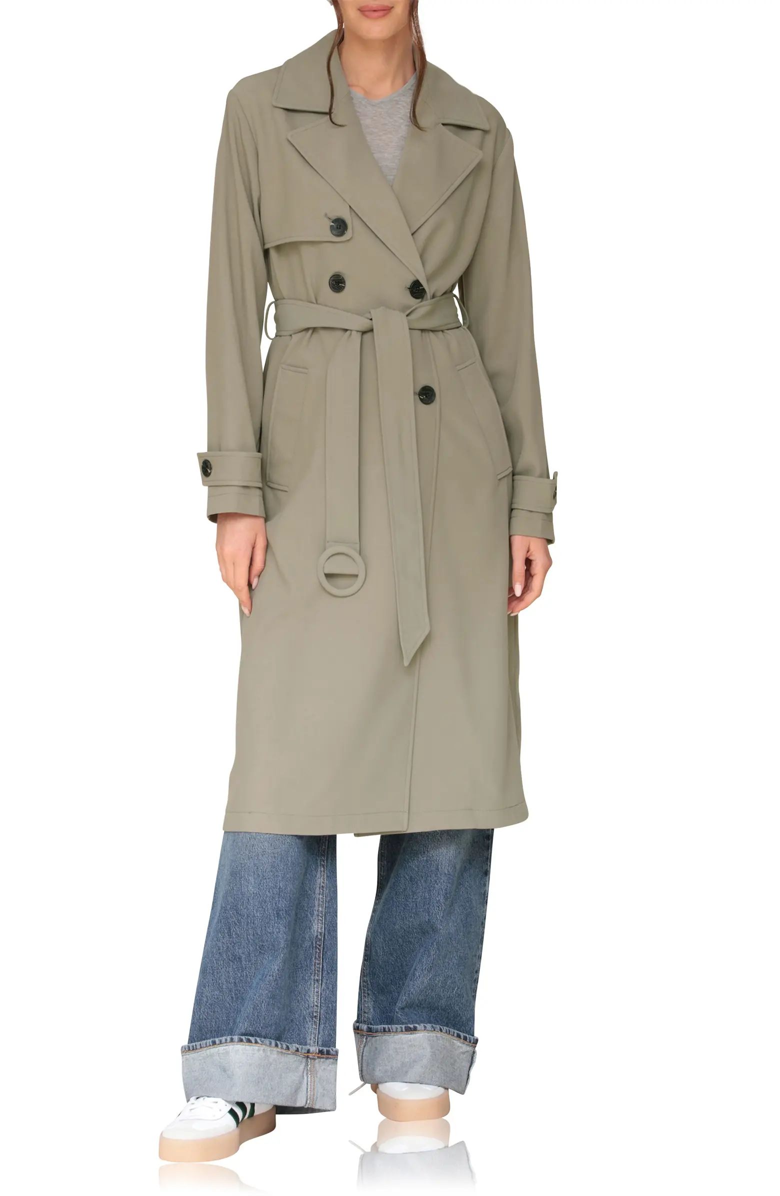 Relaxed Fit Button Back Trench Coat | Nordstrom