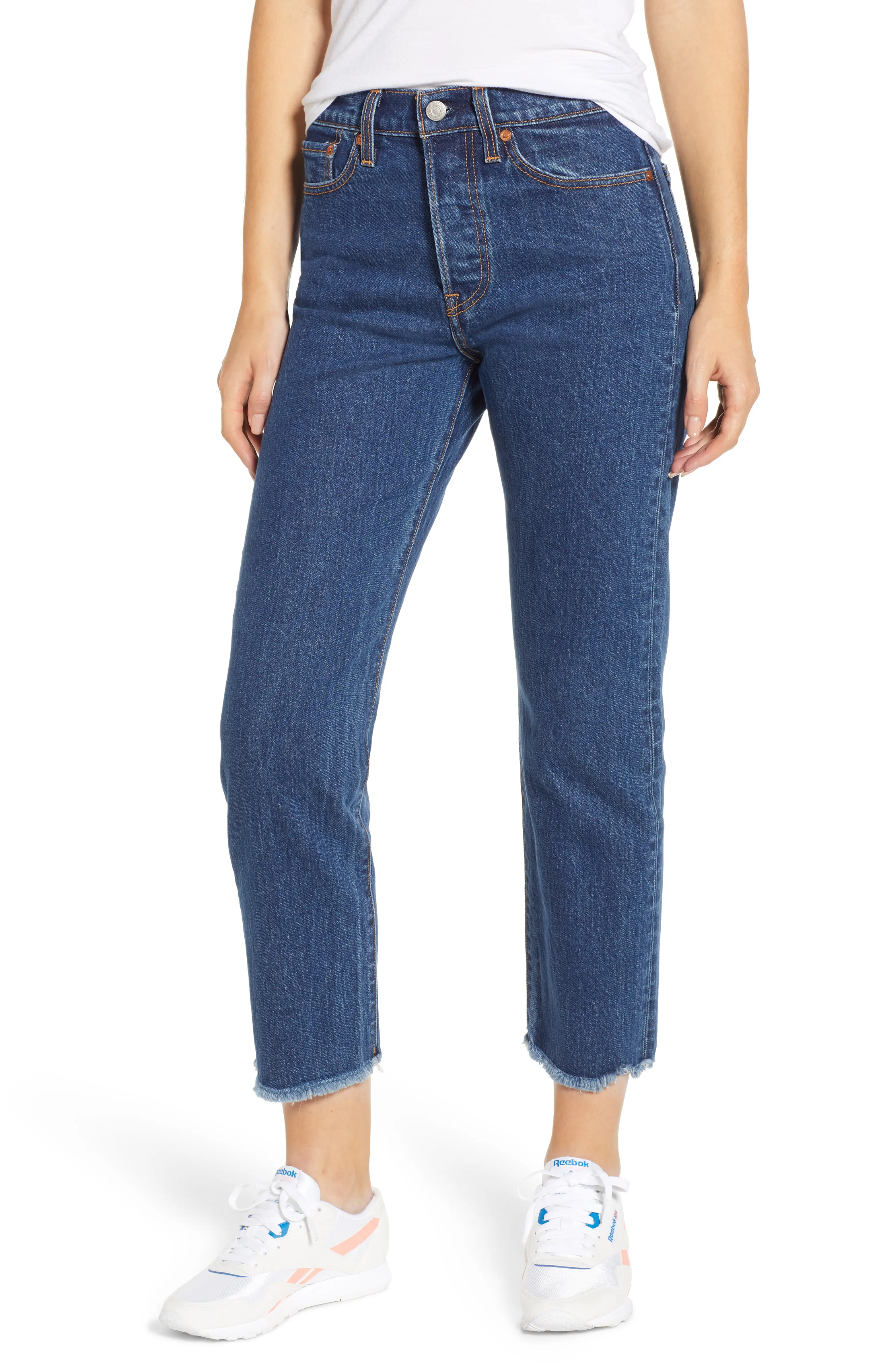 Wedgie High Waist Ankle Straight Leg Jeans | Nordstrom