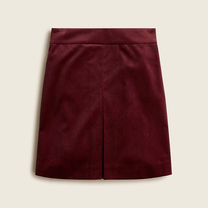 Pleated mini skirt in velvet | J.Crew US
