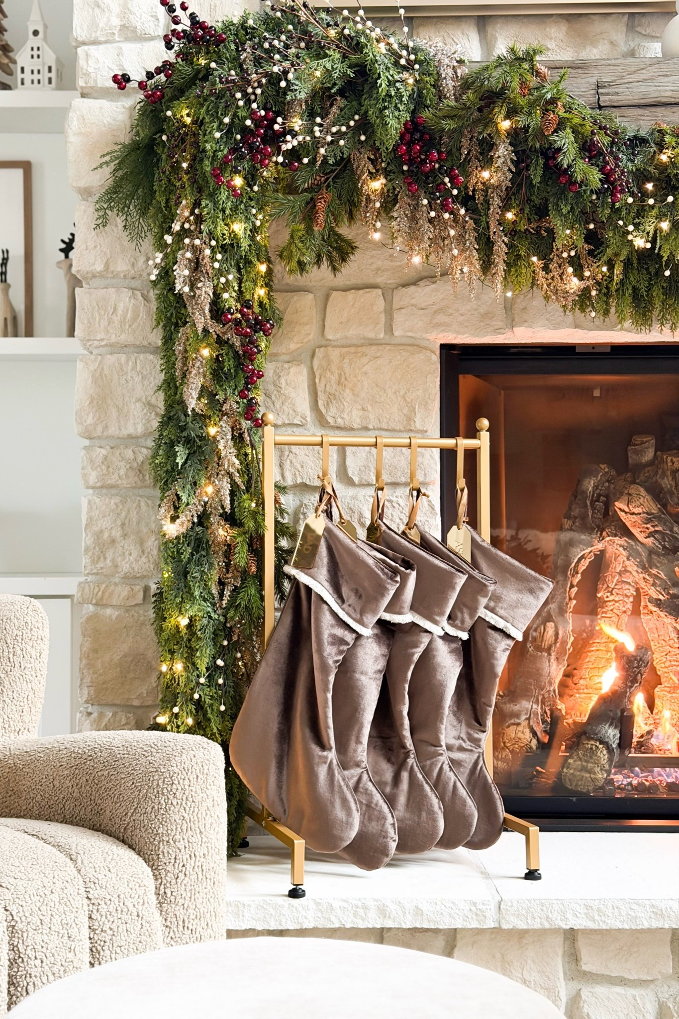 Last year's holiday mantel and new stockings! I don't know how I'm going to top this!

#LTKSeasonal #LTKHome