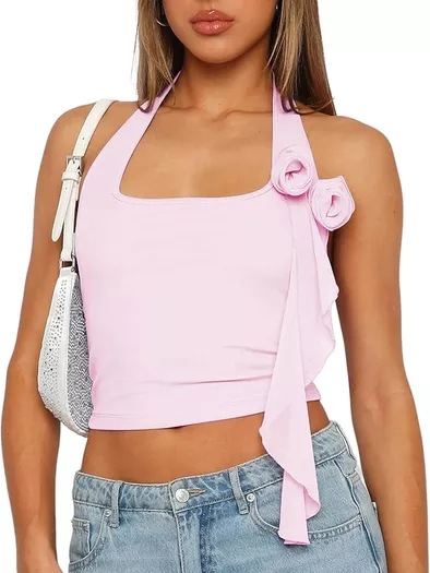 Buy MISSACTIVER Women Ribbed Knit Sleeveless Crop Tank Top