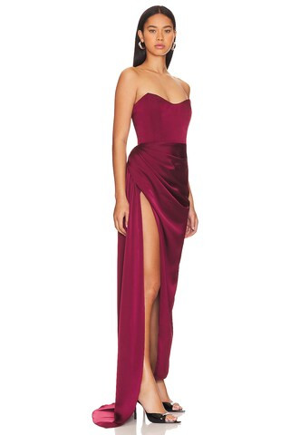 Katie May Bita Gown in Bordeaux from Revolve.com | Revolve Clothing (Global)