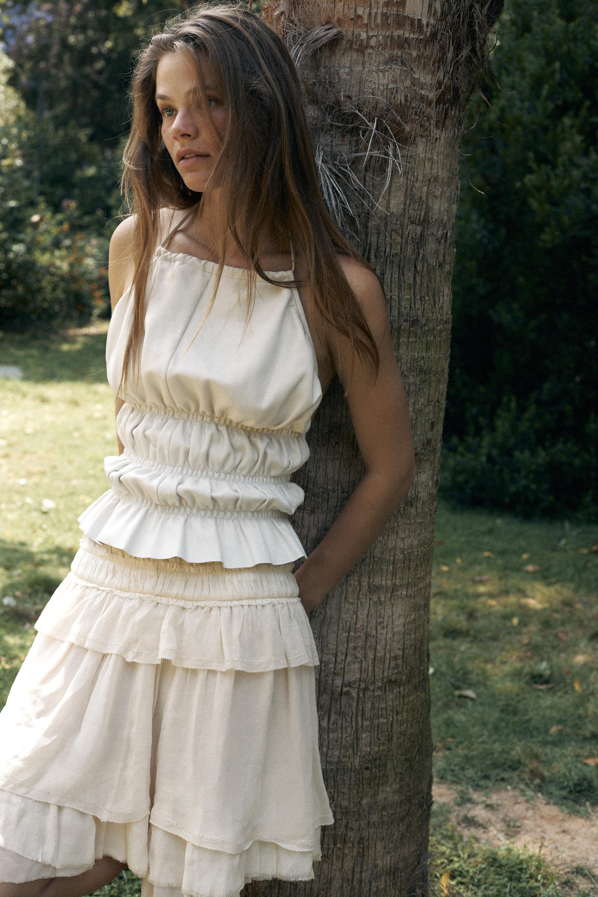 LIMITED EDITION GEORGETTE RUFFLE SKIRT | Zara US