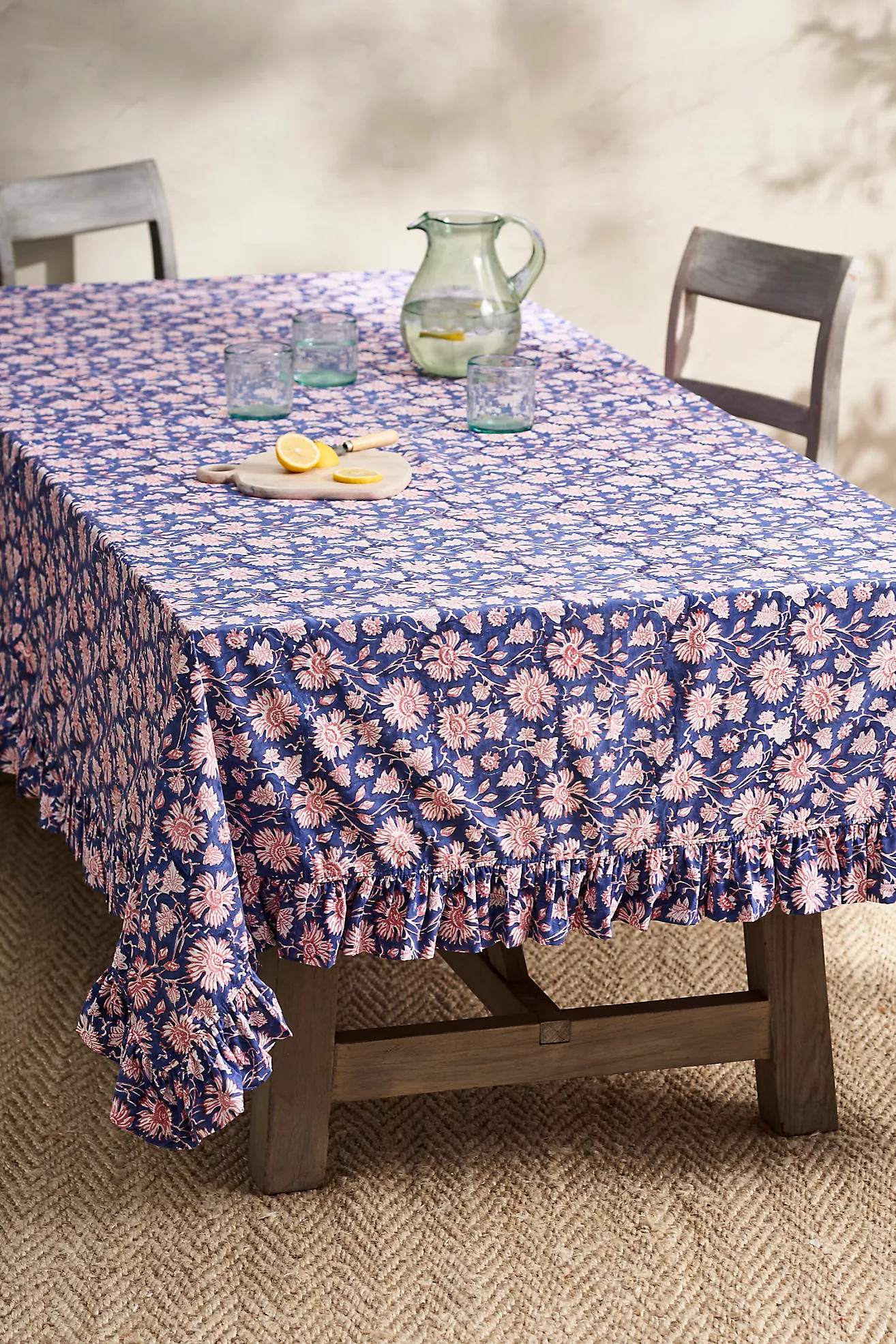Americana Ruffle Cotton Tablecloth | Anthropologie (US)