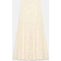 Zara - Long Lace Skirt - Light Yellow - L - Woman | Zara UK