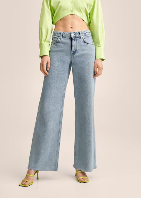 Wideleg-Jeans mit mittelhohem Bund | MANGO (DE)