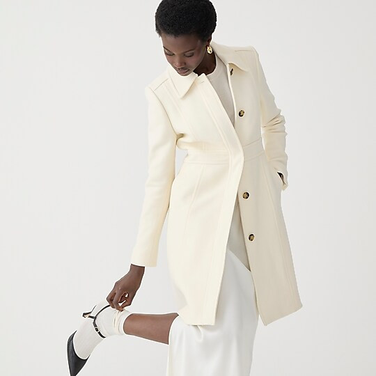 New lady day topcoat in Italian double-cloth wool | J. Crew US