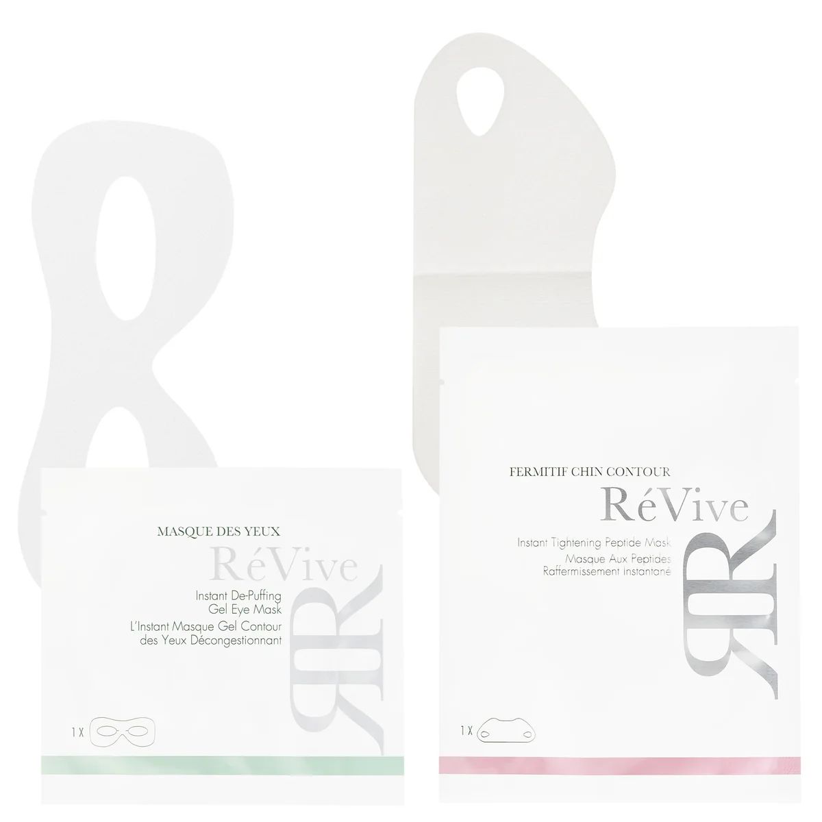 The Chin & Eye Mask Duo / Fermitif Chin Contour Mask & Masque des Yeux Instant De-Puffing Gel Eye... | ReVive Skincare