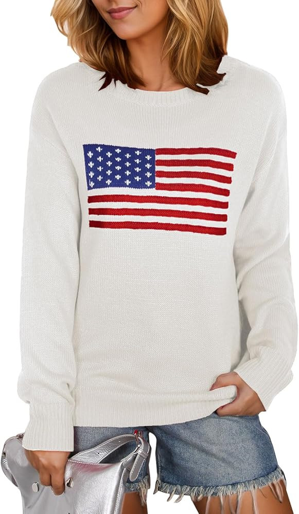 Alsol Lamesa Women's Cute Heart Sweater Long Sleeve Crewneck Pullover Ribbed Knit Casual Sweaters | Amazon (US)