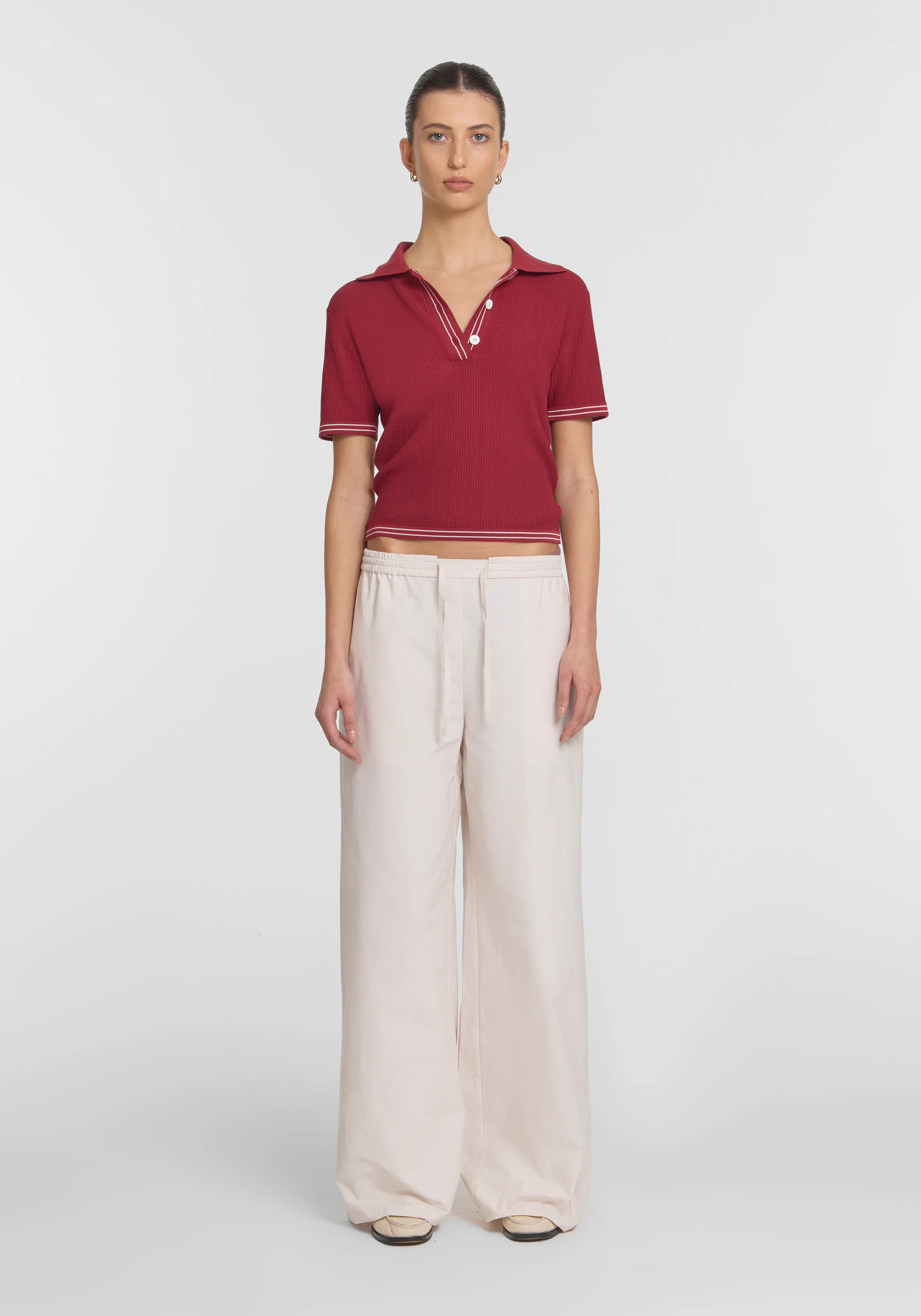 Masquerade Polo IN RED | TOPS | VIKTORIA & WOODS | Viktoria & Woods