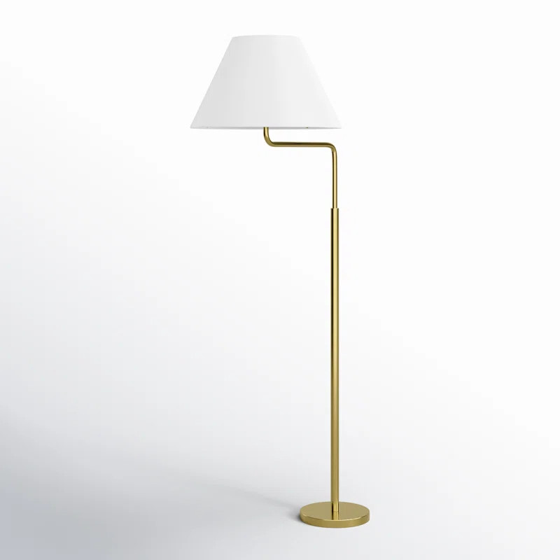 Rayna 60.8'' Brass Swing Arm Floor Lamp | Wayfair North America