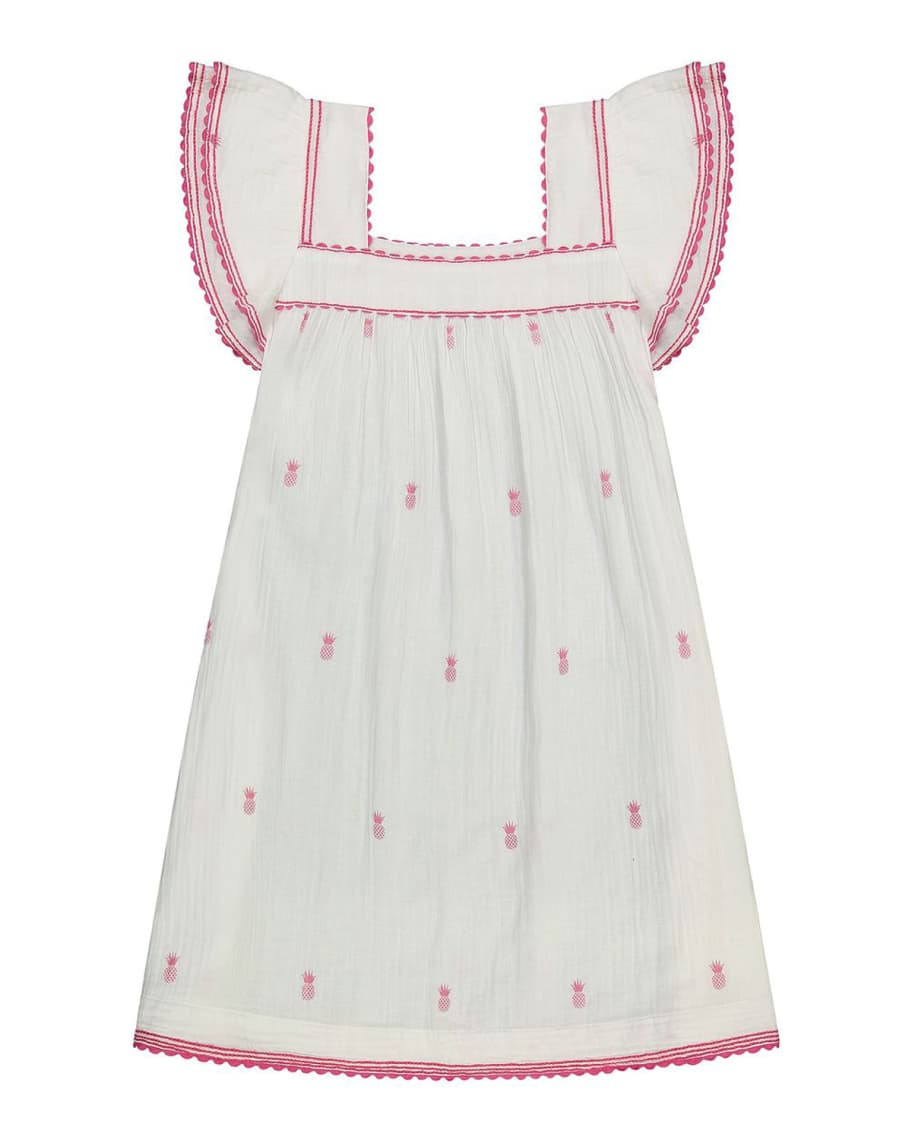 Mer St Barth Sandrine Pineapple Coverup Mini Dress | Neiman Marcus