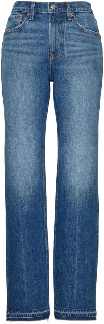 GAP Women's Relaxed Straight Denim Jean, Medium Wash, 28 | Amazon (US)