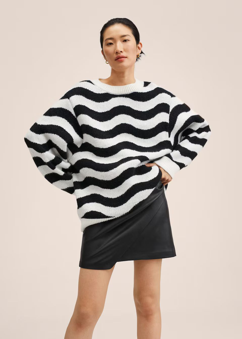 Oversized striped sweater | MANGO (US)