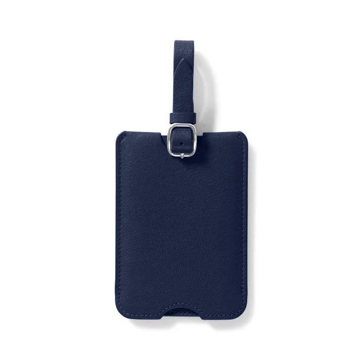 Deluxe Luggage Tag | Full grain leather Black Onyx | Leatherology