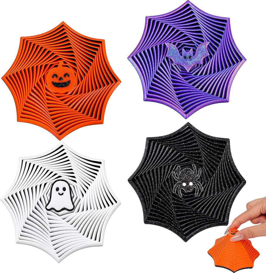 DULEFUN 4Pcs Halloween 3D Printed Fidget Toys Expanded Sensory Star Toy | Amazon (US)