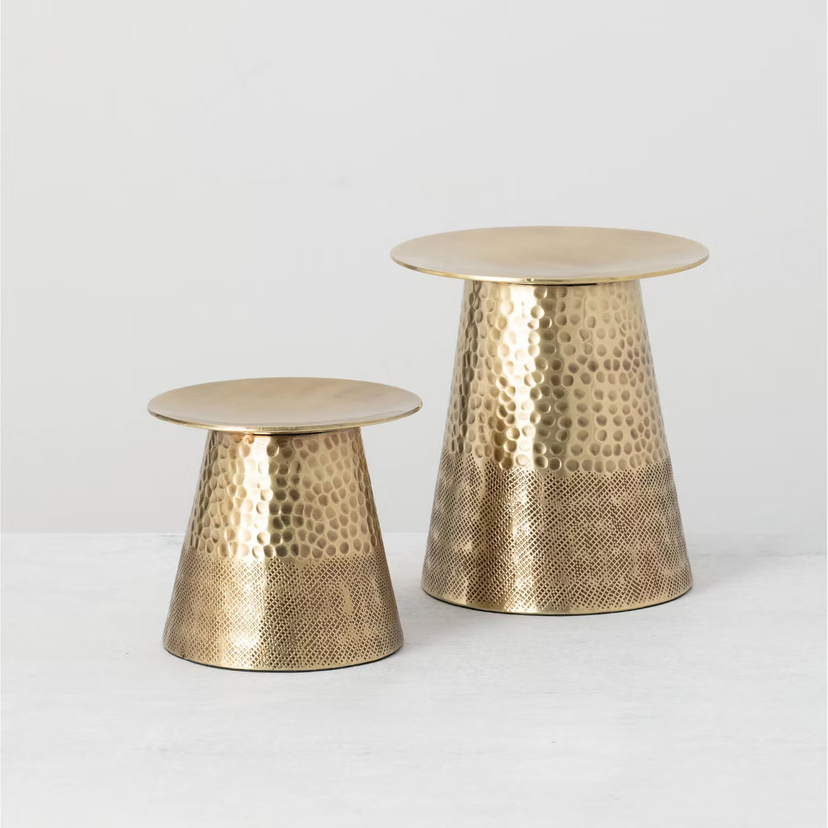 Sullivans Set of 2 Pillar Candle Holder 6.5"H & 4.5"H gold | Target
