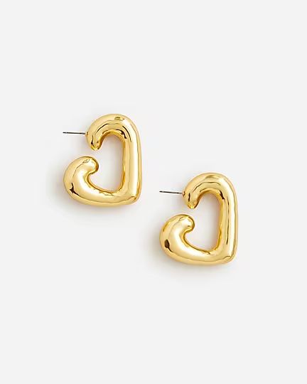 Heart hoop earrings | J.Crew US