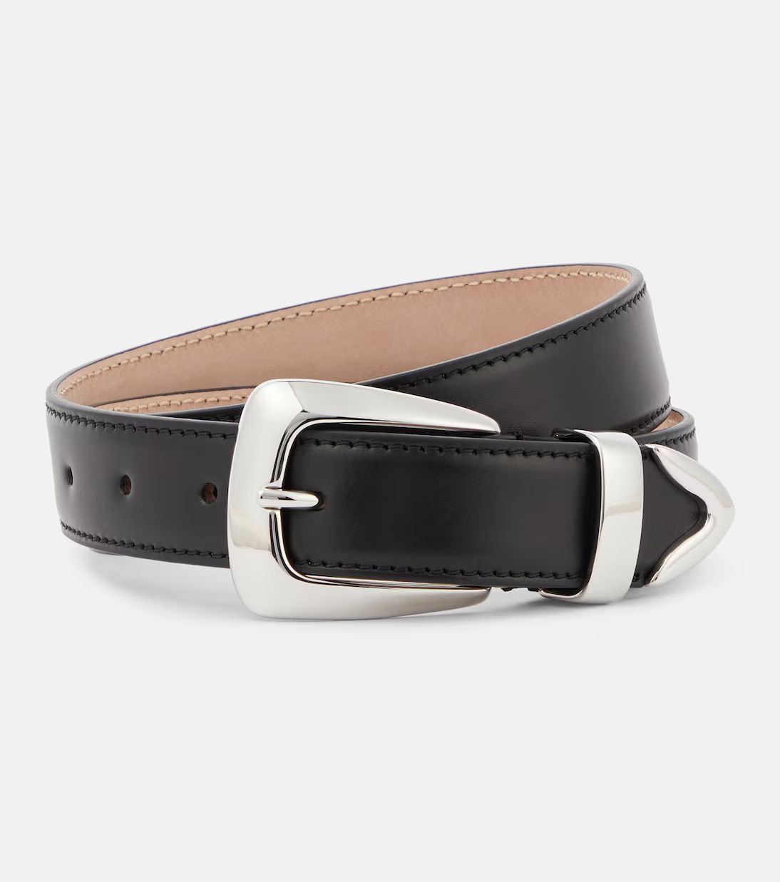 KhaiteBenny leather belt $ 400incl. duties and handling fees; excl. taxes and shipping costsChoos... | Mytheresa (US/CA)