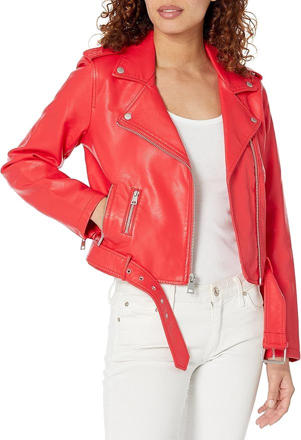 Levi's Women's Faux Leather Belted Motorcycle Jacket (Standard & Plus Sizes) | Amazon (US)