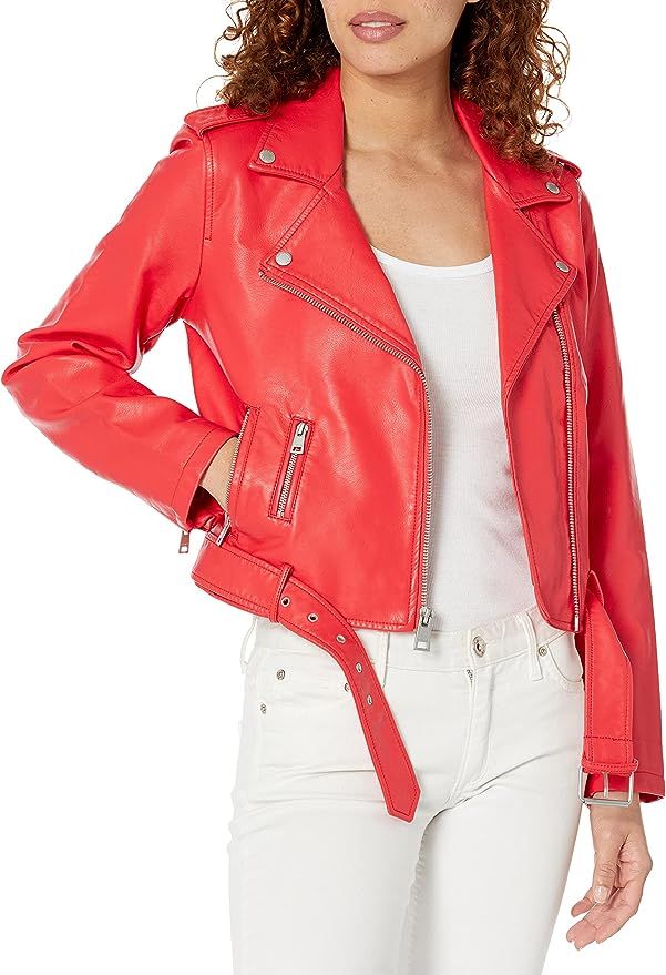 Levi's Women's Faux Leather Belted Motorcycle Jacket (Standard & Plus Sizes) | Amazon (US)