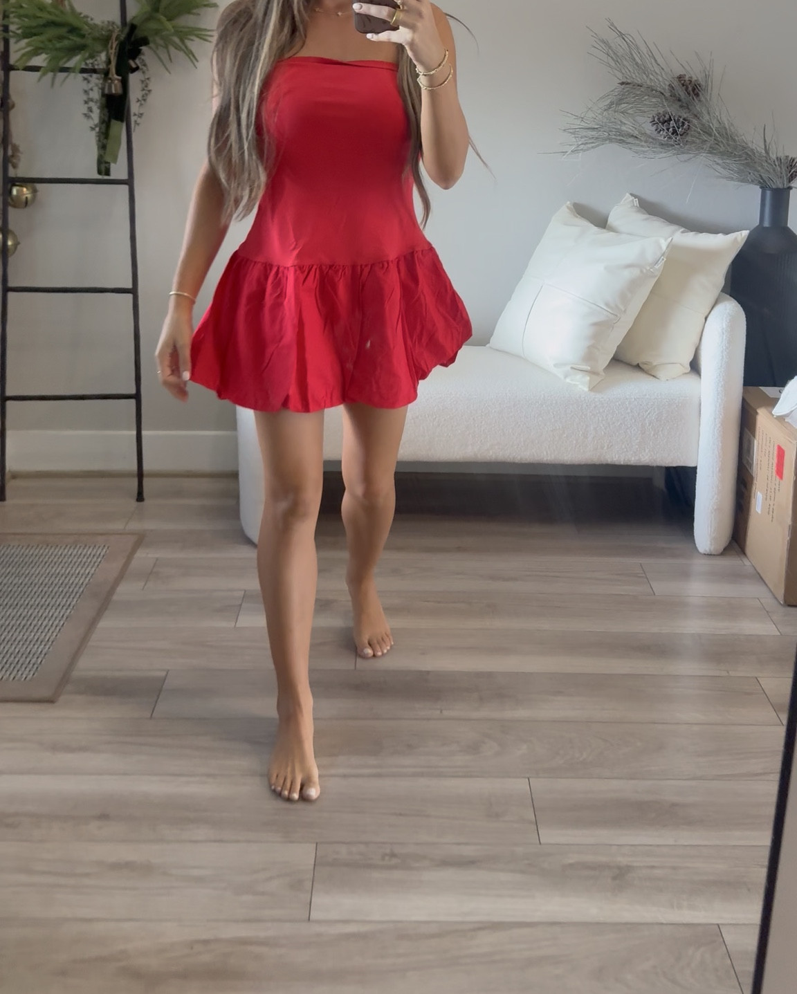 Went to Target to grab the kiddos some last minute holiday outfits and grabbed a couple things for myself - this dress is adorable! If Texas wasn’t 80° this time of year, I would’ve loved to layer this!

#LTKstorytime #LTKHoliday