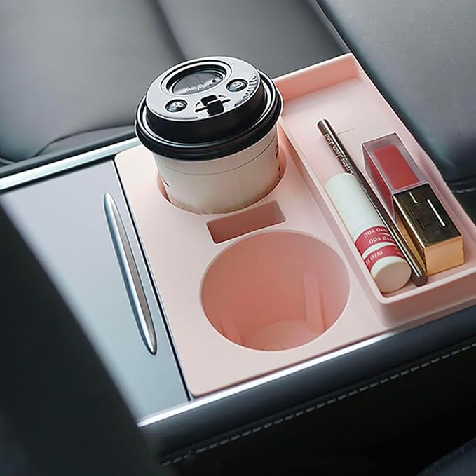 Upgraded Tesla Center Console Cup Holder Insert with Key Card Holder & Storage Design, Interior A... | Amazon (US)