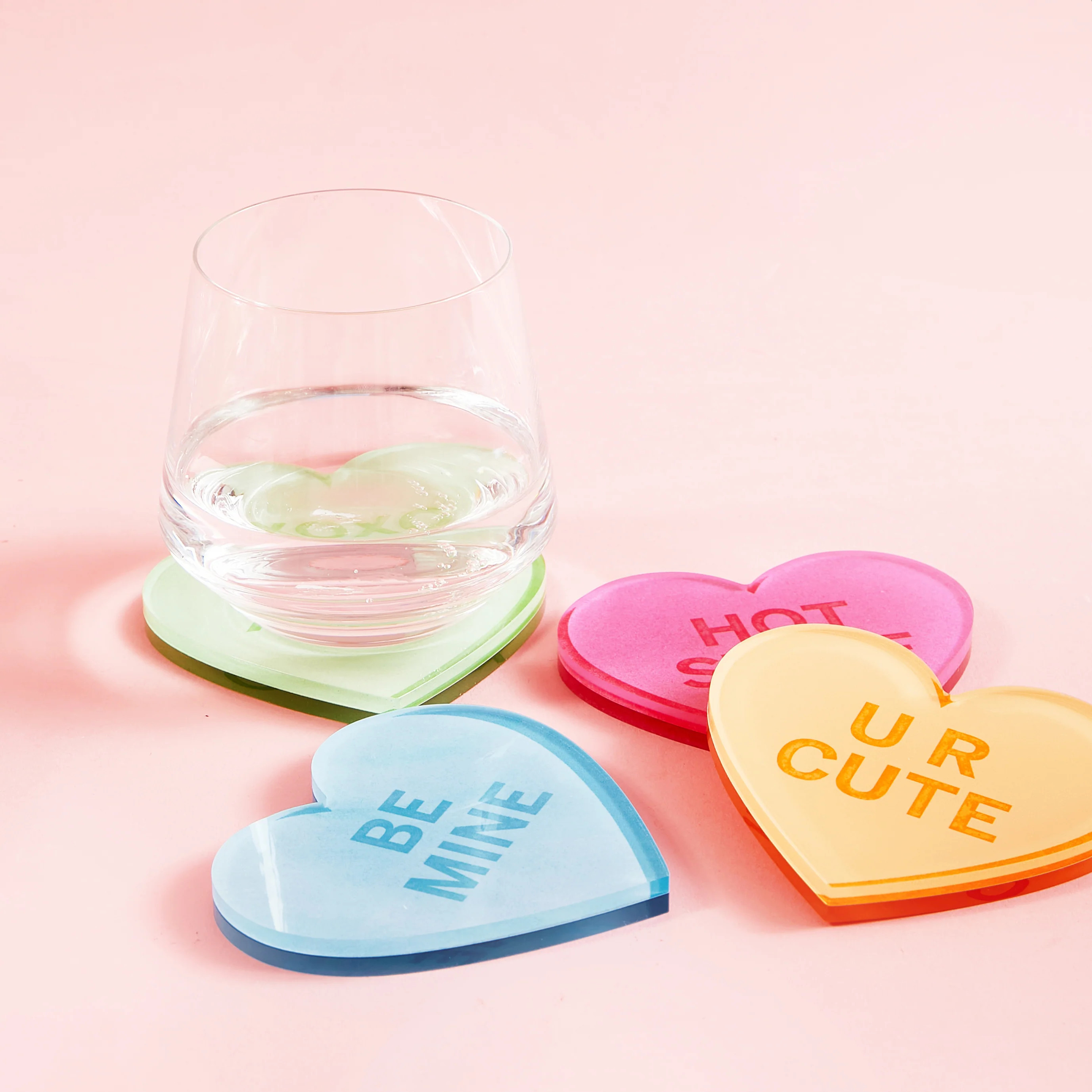 Conversation Hearts | Set of 4 Coasters | Tart By Taylor