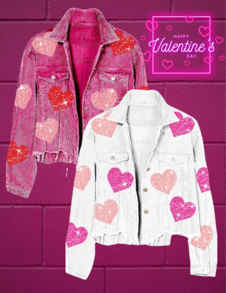 Valentine’s Day outfit | casual sequin corduroy jacket | Amazon find | pink sequin hearts | date night out outfit

#LTKSeasonal #LTKMostLoved #LTKfindsunder50