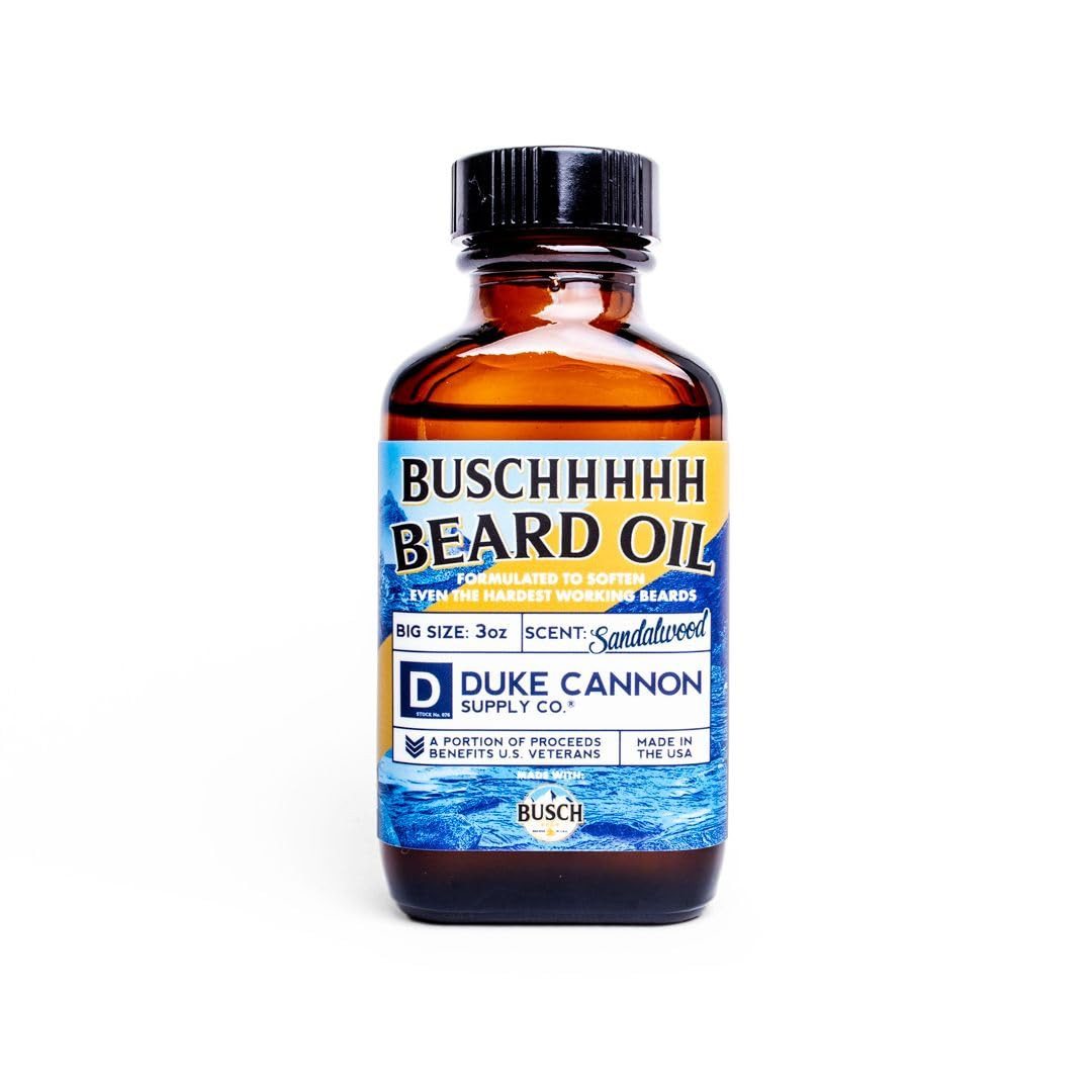 Duke Cannon Supply Co. Beard Oil, 3oz, Softening, Conditioning Beard Oil (Busch, 3 oz) | Amazon (US)