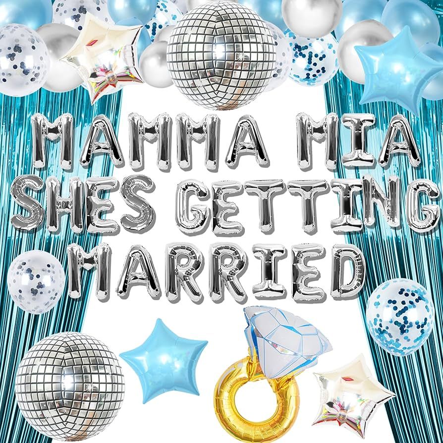 JeVenis Mamma Mia Shes Getting Married Bachelorette Decoration Last Disco Party Supplies Mamma Mi... | Amazon (US)