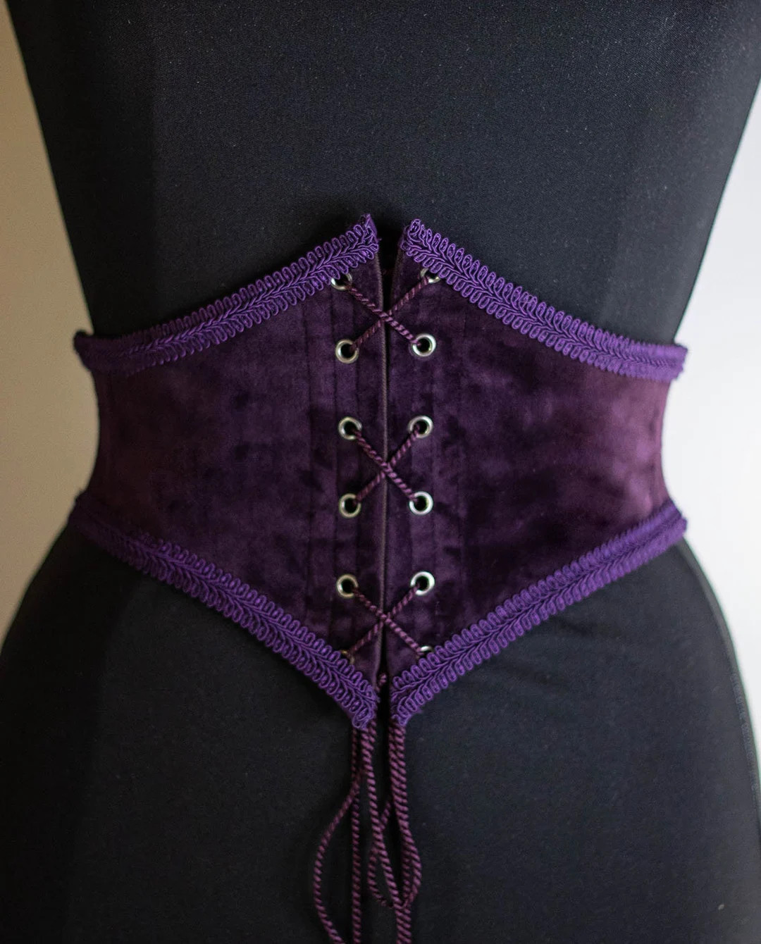 Amethyst velvet corset belt | Etsy (US)