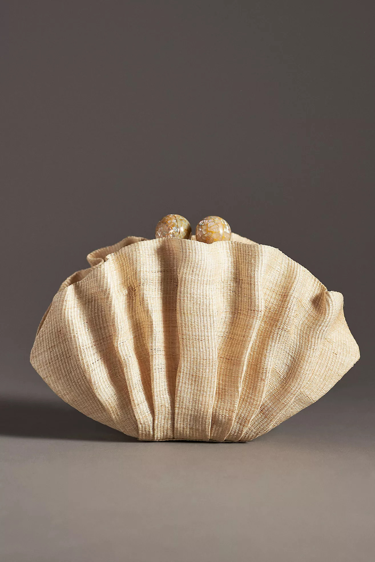 POOLSIDE Origami Scallop Straw Clutch | Anthropologie (US)
