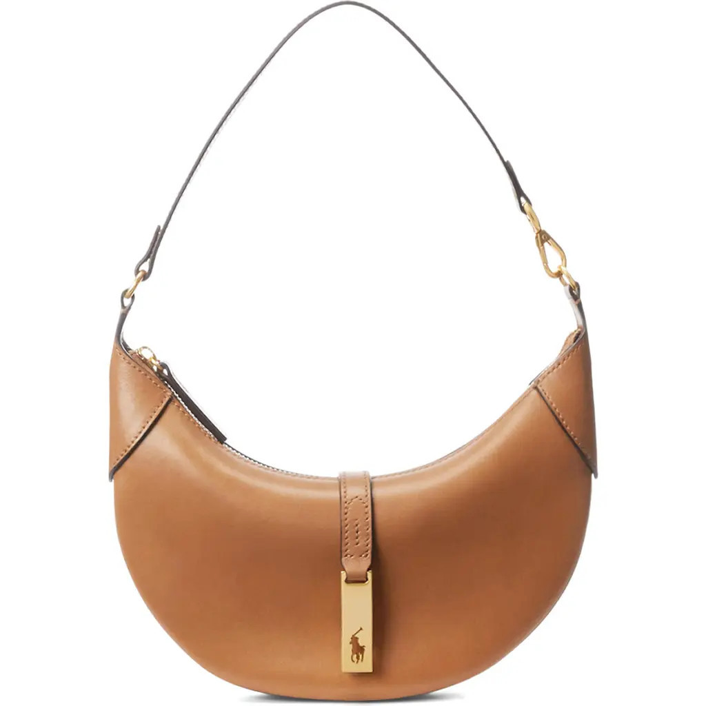 Polo Ralph Lauren Mini Sport Calf Leather Shoulder Bag in Tan at Nordstrom | Nordstrom