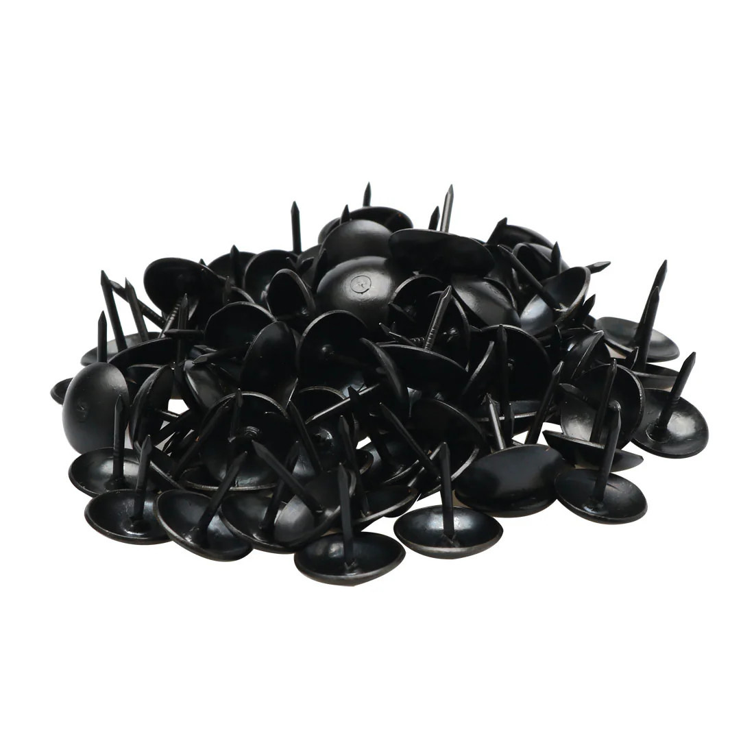 Unique Bargains Metal Home Table Round Hat Thumb Tack Nail Push Pin 11 x 13mm 100pcs Black | S25072800UX9252 | Lowe's