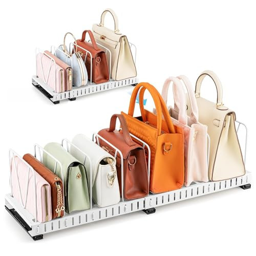 Adjustable Purse Organizer for Closet, Metal Handbag Organizers for Closets | Amazon (US)
