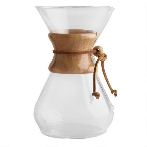 Chemex 8 Cup Glass Pour Over Coffee Maker | World Market