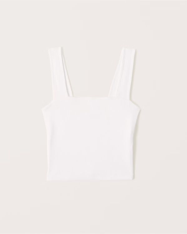 Ribbed Squareneck Tank | Abercrombie & Fitch (US)