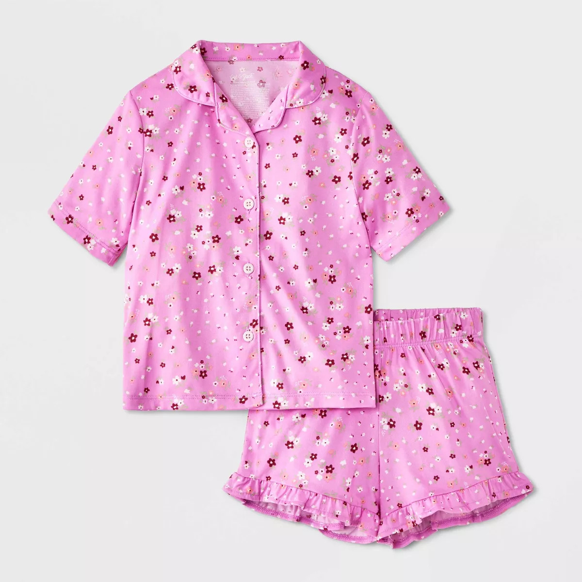Toddler Girls' 2pc Floral Coat Pajama Set - Cat & Jack\u2122 Mauve 3T | Target