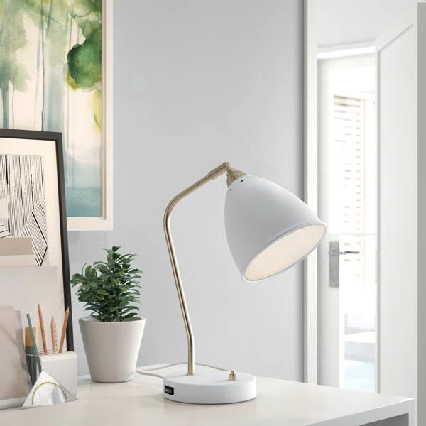 Adel 21" Desk Lamp with USB | Wayfair North America